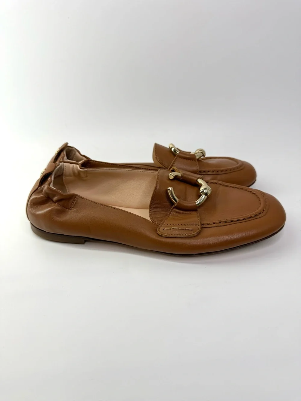 AGL Leather Sheryl Moc Bit Loafer Flats Brown Size 36/US6